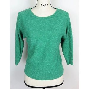 ANN TAYLOR LOFT 3/4 Sleeve Sweater Top Linen Blend